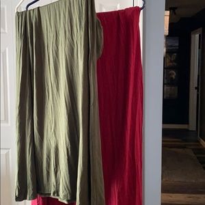 Two maxi shirts with pockets